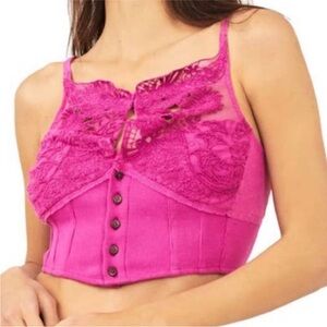 NWOT Free People Have My Heart Crop Cotton Camisole Size Large